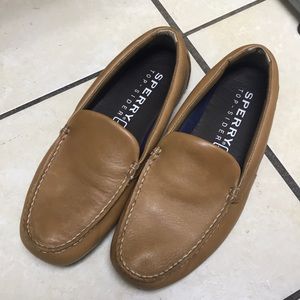 Men Sperry Pilot 0771592 Tan Slip on Casual Loafer